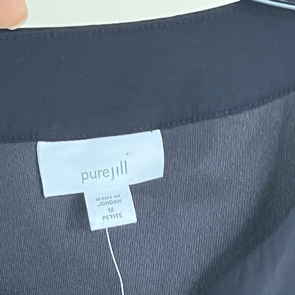 J. Jill Pure Jill Women’s Velour V-Neck Tunic Stretch Black Petite Medium New - Picture 5 of 6